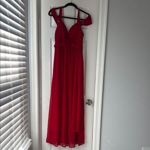 Elegant Red Evening Gown